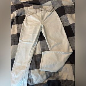 Abercrombie & Fitch Straight Leg Jeans - Light Cream
